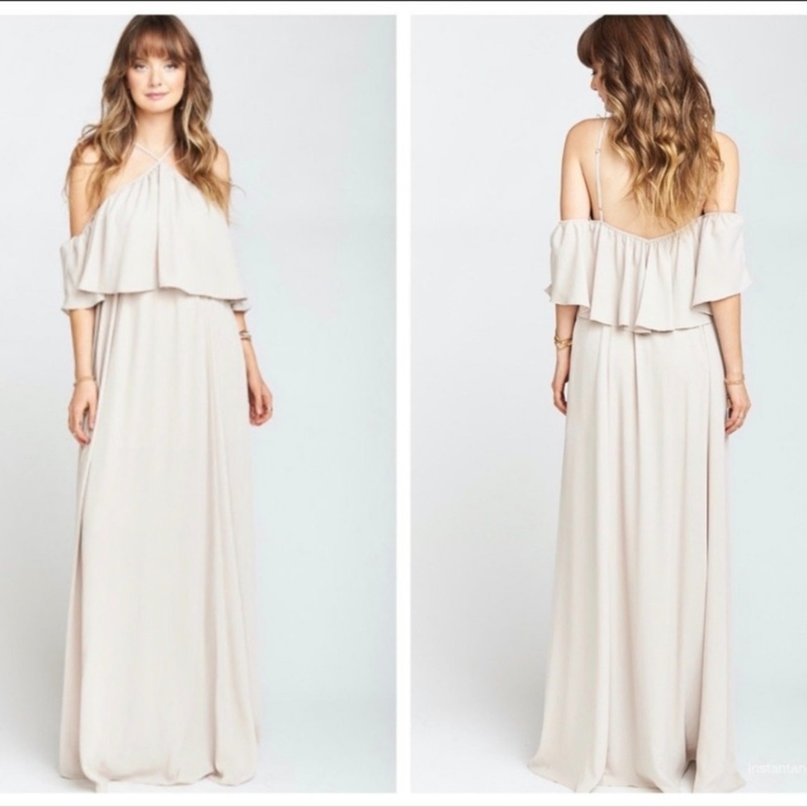 Show Me Your Mumu Rebecca Ruffle Maxi Dress Show Me The Ring Large New With Tags